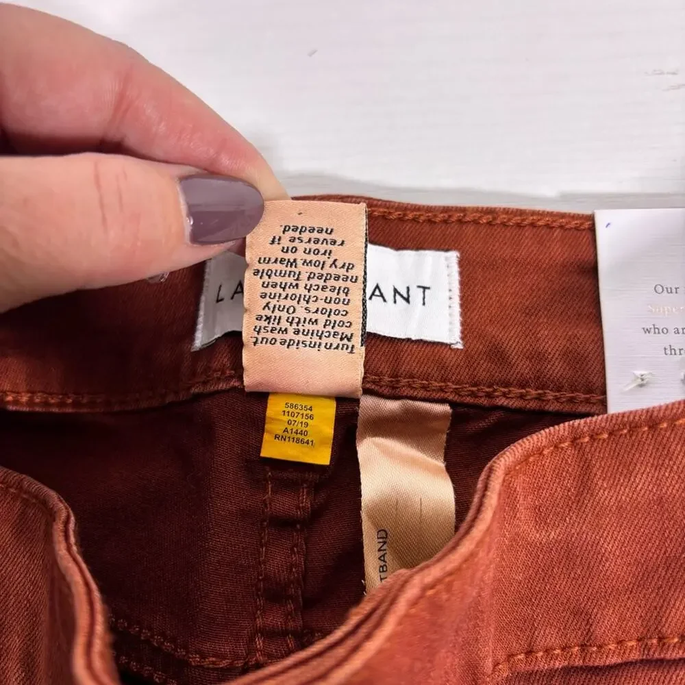 NWT Lane Bryant Signature Fit MidRise Super Stretch Jeans Warm Rust Size 16 1008